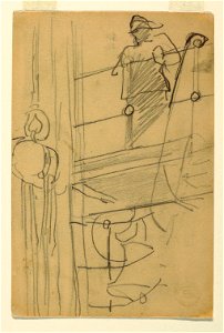 Drawing, Figure in Oilskins at a Ship's Railing, probably 1895 (CH 18174673)