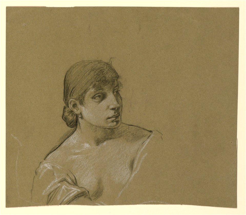 Drawing, Portrait of a Young Woman, ca. 1885 (CH 18404507)
