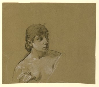 Drawing, Portrait of a Young Woman, ca. 1885 (CH 18404507)