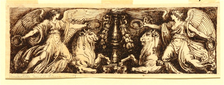 Drawing, Design for a Symmetrical Frieze, ca. 1805 (CH 18108813)