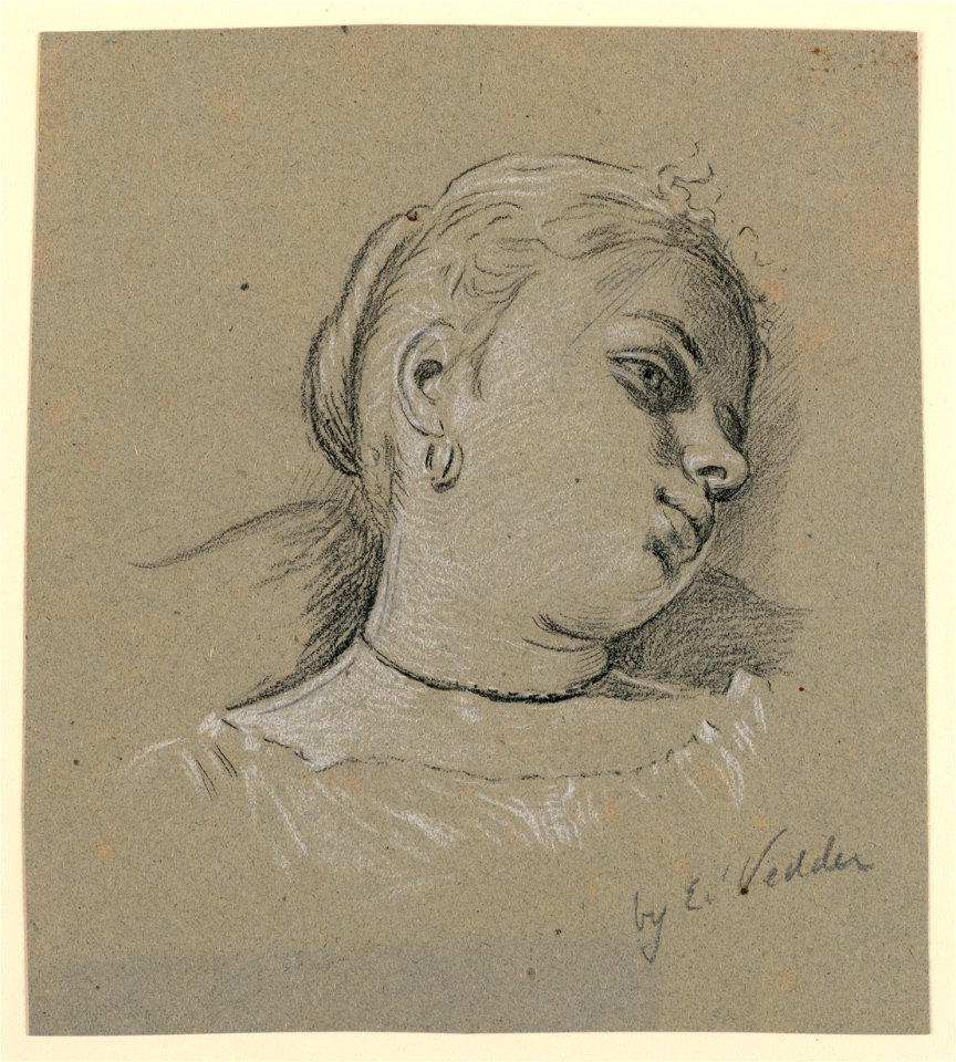 Drawing, Head of an Italian girl, ca. 1885 (CH 18404367)