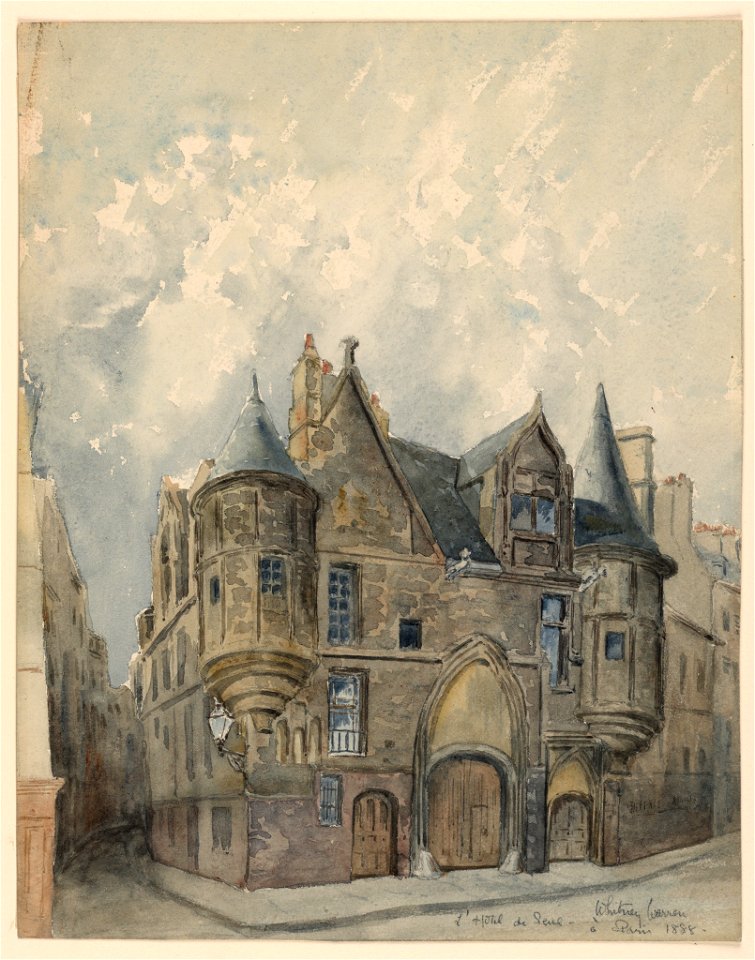 Drawing, Hotel de Sens, Paris, 1888 (CH 18606071-2)