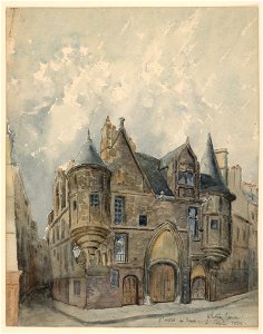 Drawing, Hotel de Sens, Paris, 1888 (CH 18606071-2)