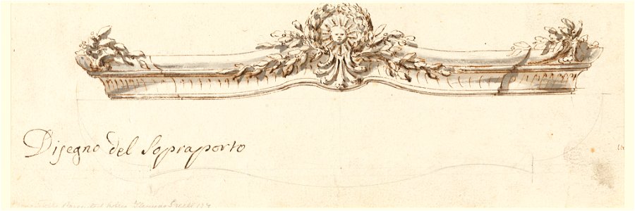 Drawing, Design for an over door, ca. 1730 (CH 18109213)