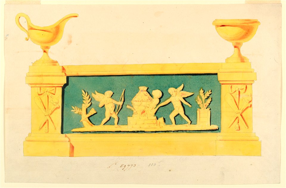 Drawing, Design for andiron, 1800–1825 (CH 18326073)