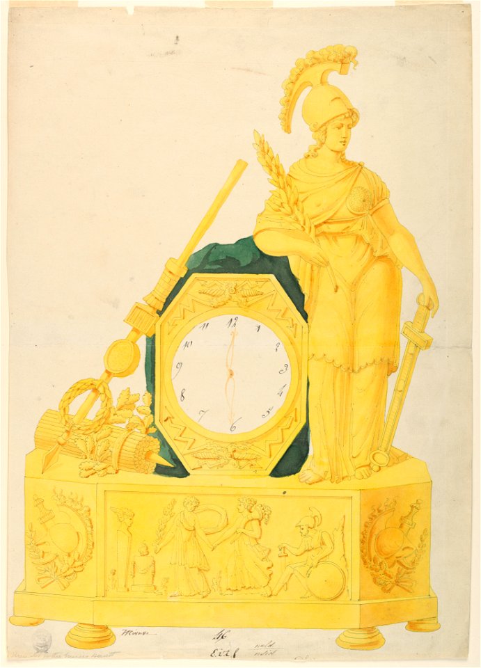 Drawing, Design for Clock, 1800–1825 (CH 18328831)