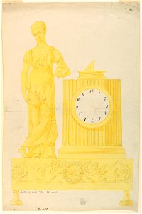 Drawing, Design for clock, 1800–1825 (CH 18328921)