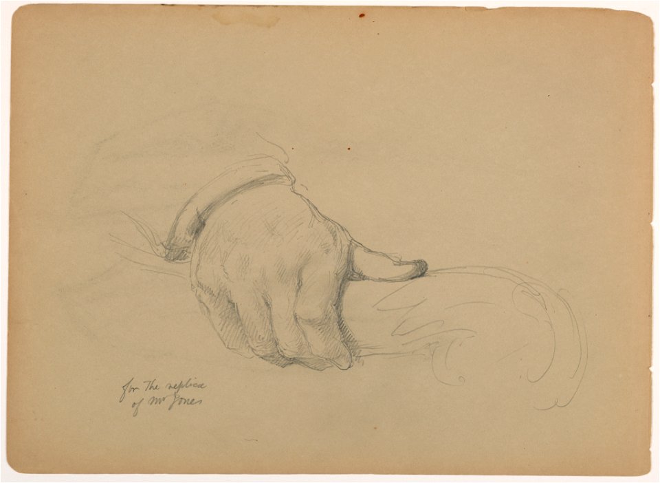 Drawing, John D. Jones, right hand, Cornelius Vanderbilt, Jr. Standing, 1893 (CH 18566863)