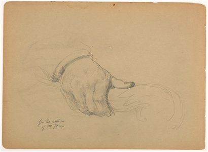 Drawing, John D. Jones, right hand, Cornelius Vanderbilt, Jr. Standing, 1893 (CH 18566863)