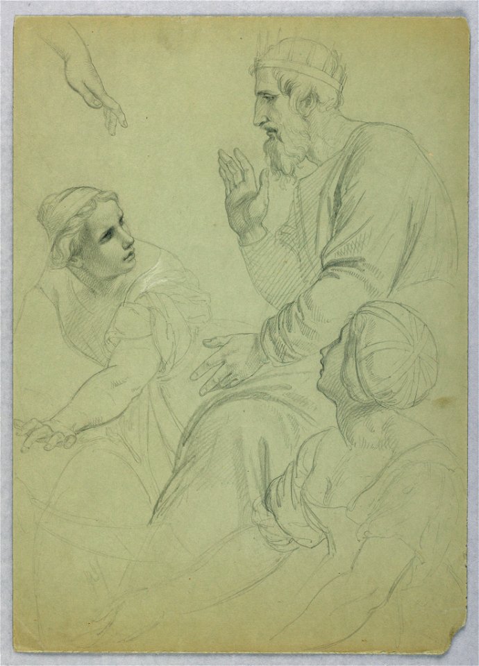 Drawing, King and Two Women, Separ, ca. 1845 (CH 18566231)