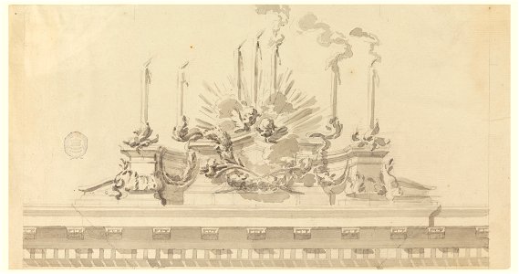 Drawing, Design for Decoration of a Ceremony, ca. 1760 (CH 18107477)