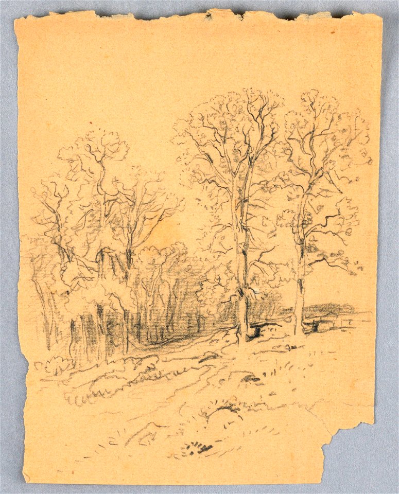 Drawing, Landscape Sketch with a Hilly Country Road, ca. 1881 (CH 18369183)