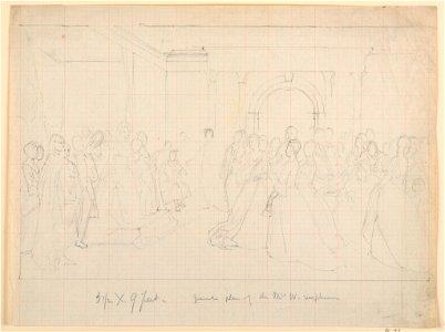 Drawing, General Plan for Martha Washington Reception, 1860 (CH 18565927)