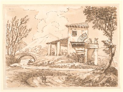 Drawing, Landscape with Villa, 1750–60 (CH 18128061-2)