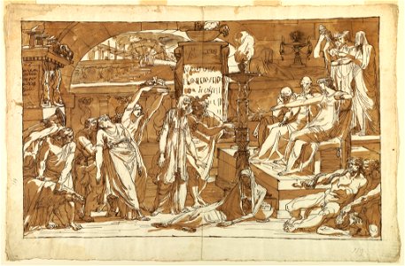 Drawing, Hades; Persephone in the Underworld (Offering to Proserpine), ca. 1820 (CH 18122835-2)