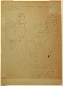 Drawing, Rock Towers in the Muave (Muav) Canyon, Colorado, 1873 (CH 18189561)