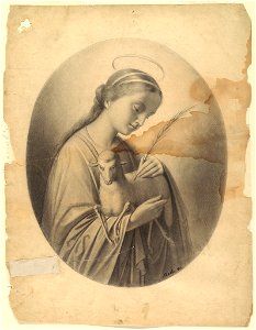 Drawing, Saint Agnes, 1892 (CH 18439673-2)