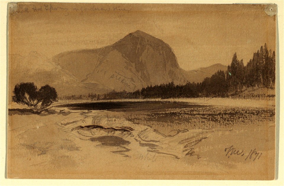 Drawing, Hot Spring on Gardener's River, 1871 (CH 18189807)