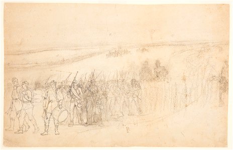 Drawing, Marching Infantry Column, ca. 1862 (CH 18174371)