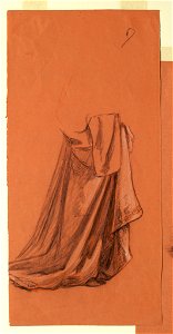 Drawing, Drapery (study for oil painting, Wedding Procession, or The Dance, 1872–79 (CH 18404425)