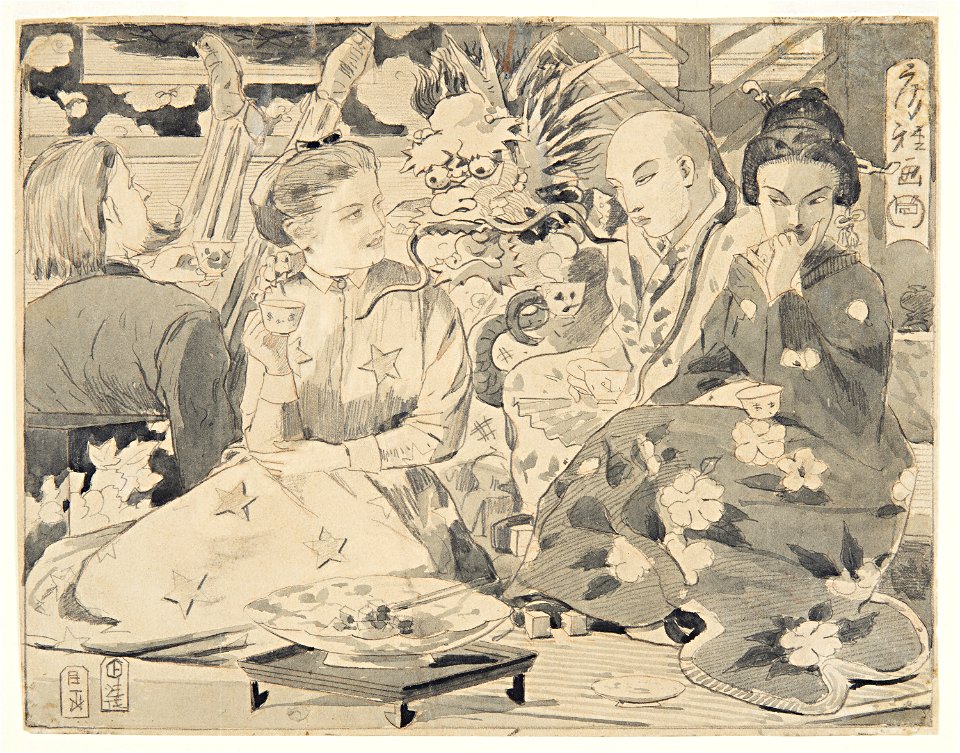 Drawing, International Tea Party, ca. 1867 (CH 18174847)