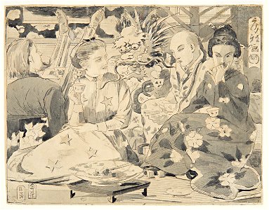 Drawing, International Tea Party, ca. 1867 (CH 18174847)