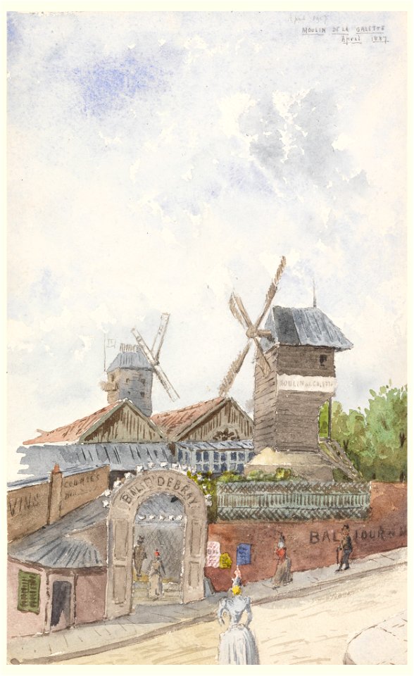 Drawing, Moulin de la Galette, Paris, April 1887 (CH 18606067)