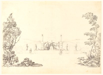 Drawing, Sketch for a Fountain in Park, 1740 (CH 18125795)