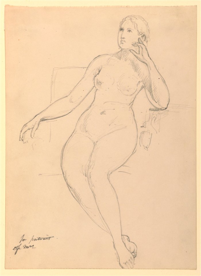 Drawing, Female Nude Seated, 1870–80 (CH 18370005)