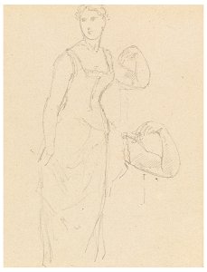 Drawing, Sketch for a Portrait of Bella Worsham, 1878 (CH 18566519)