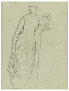 Drawing, Sketch for a Portrait of Mrs. Bella Worsham, 1878 (CH 18566515)
