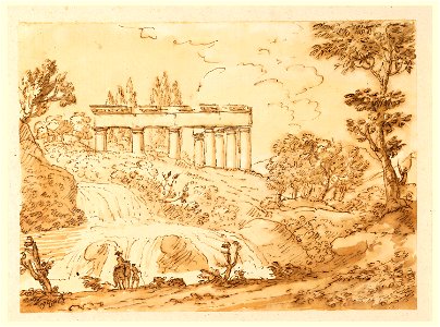 Drawing, Landscape with Temple Ruins, 1770–1786 (CH 18128067)