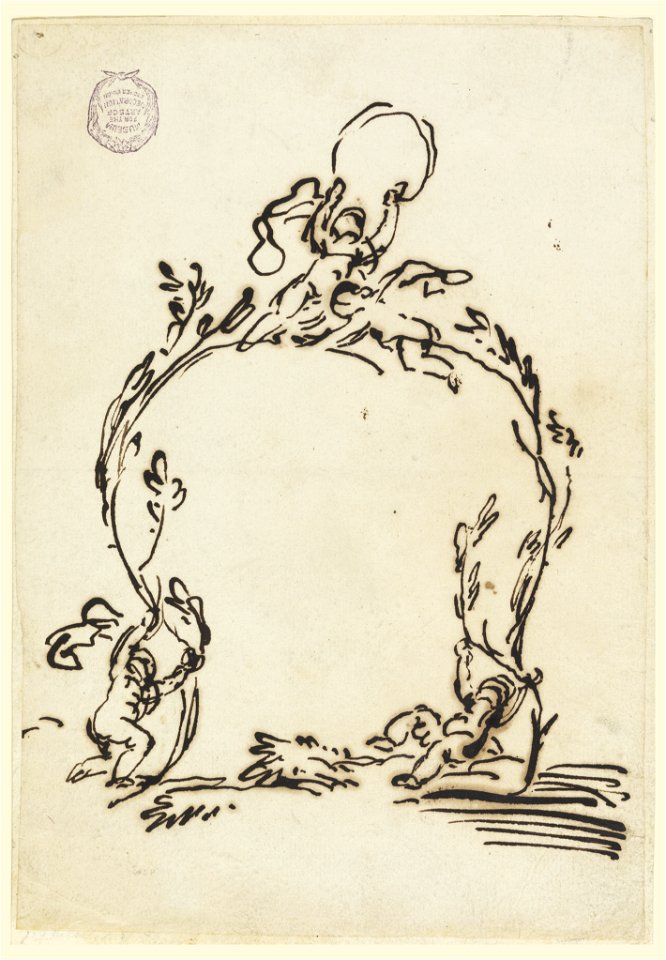 Drawing, Sketch of a cartouche, 1760–80 (CH 18114851)