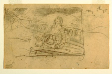 Drawing, Man on Deck with Ship's Bell, February 5, 1895 (CH 18174681)