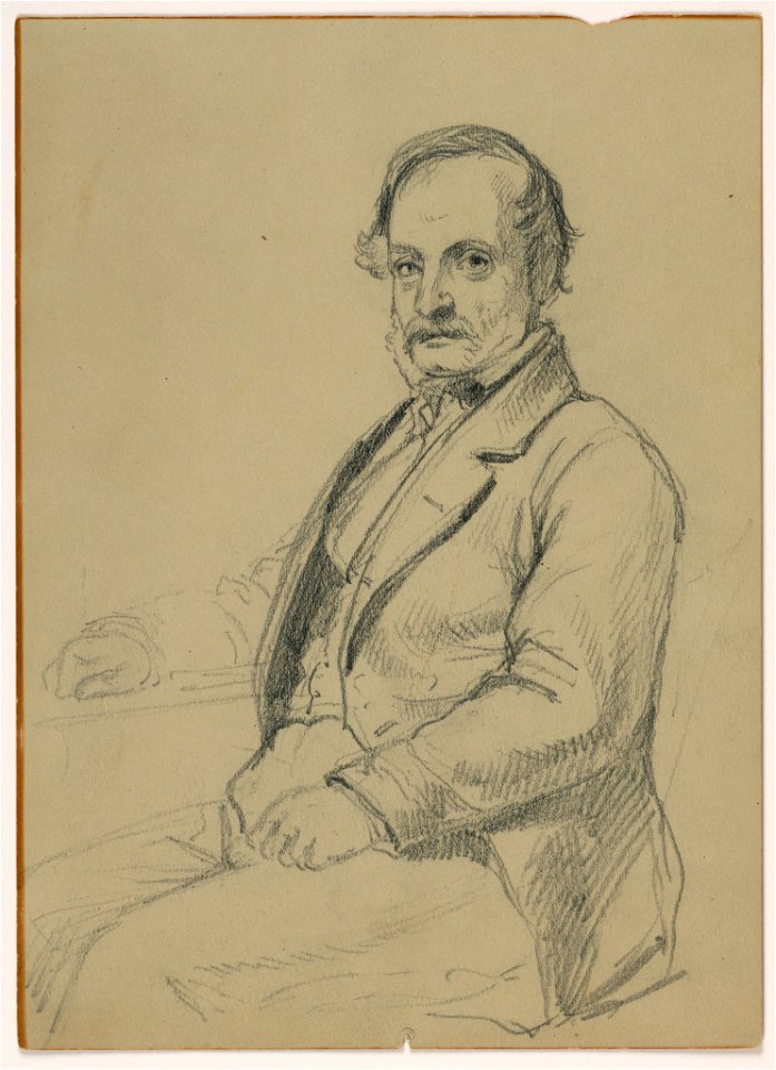 Drawing, Man Seated, ca. 1860 (CH 18346507)