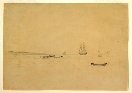 Drawing, Point of Land with a Lighthouse, ca. 1880 (CH 18174287)
