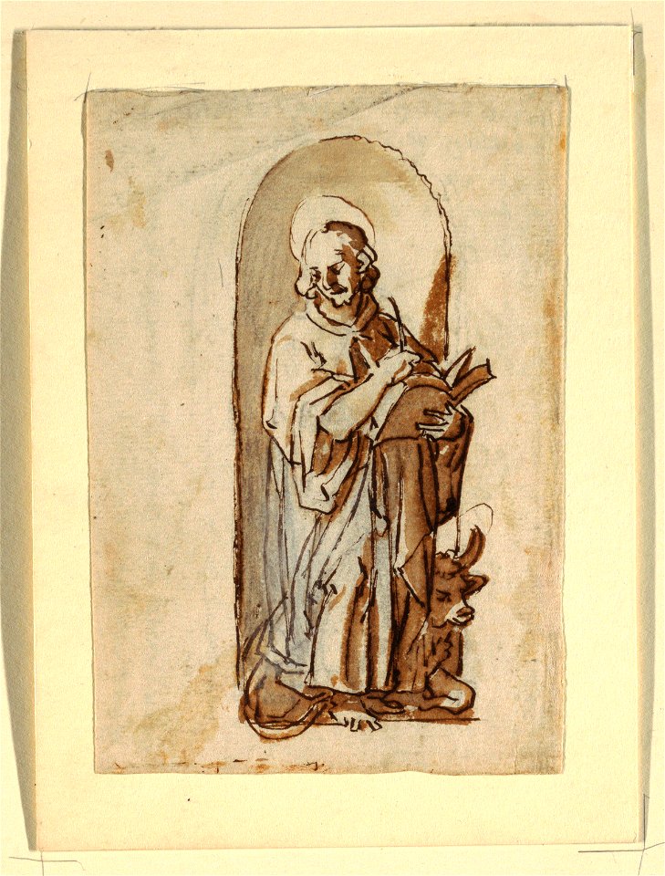 Drawing, Sketchbook Page with St. Luke., ca. 1590 (CH 18109141)