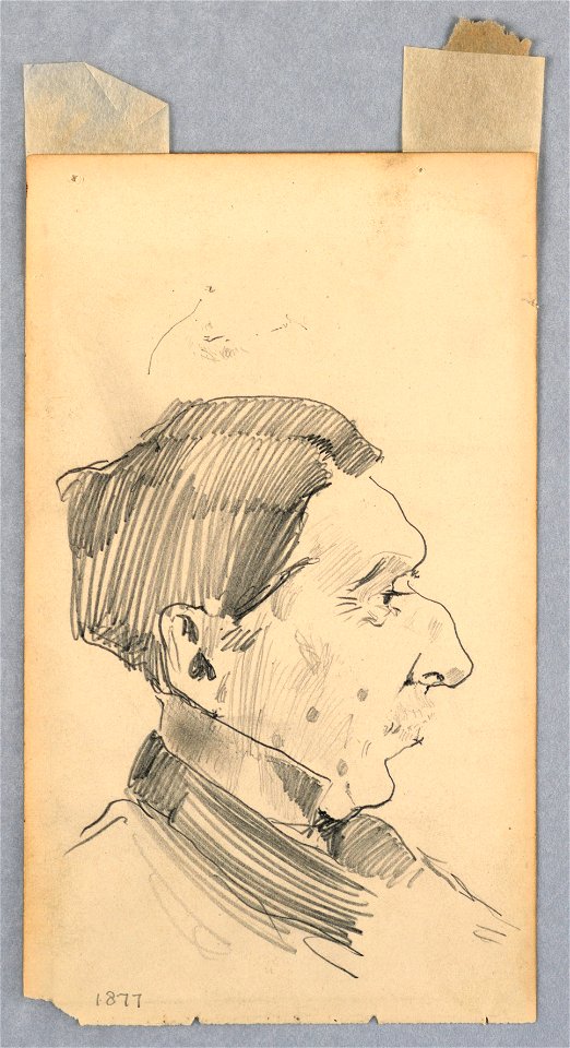 Drawing, Portrait of a man, 1877 (CH 18139319)