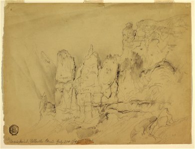 Drawing, Moran's Point, Yellowstone Canyon, July 31, 1892 (CH 18189737)