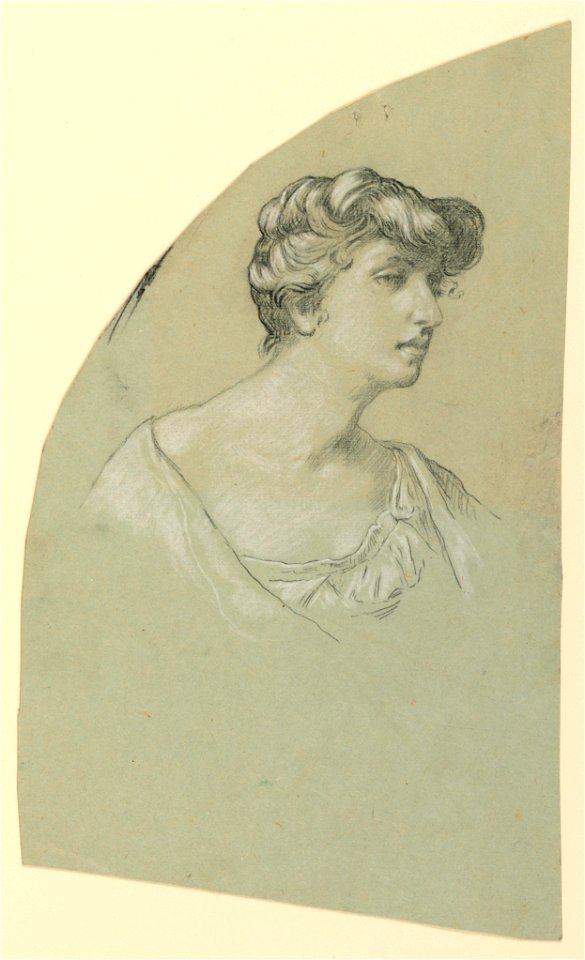 Drawing, Portrait Sketch of a Young Woman, ca. 1885 (CH 18404505)