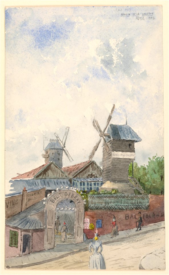 Drawing, Moulin de la Galette, Paris, April 1887 (CH 18606067-2)