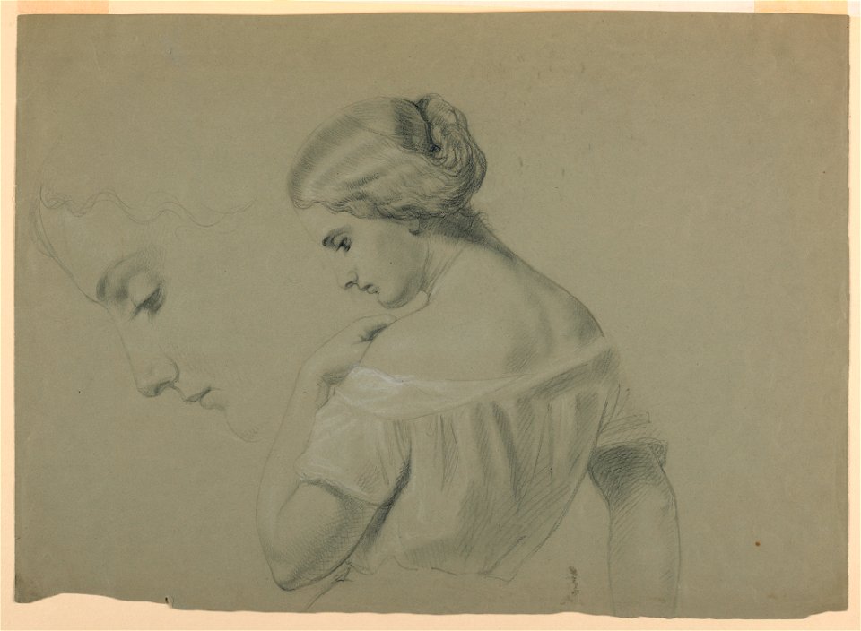 Drawing, Profile of Woman's Head a, 1840–70 (CH 18370073)