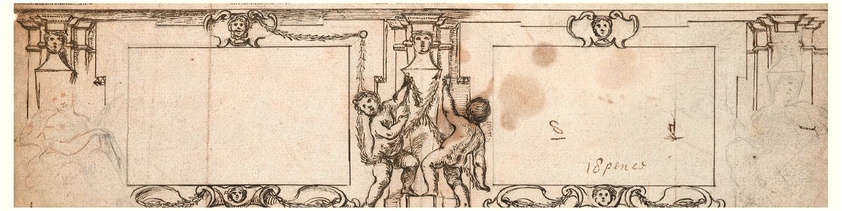 Drawing, Project for Carved Panelling, 1650 (CH 18422151)