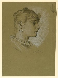Drawing, Head of a woman, profile- Rosina, ca. 1885 (CH 18404361)