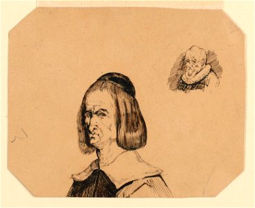 Drawing, Heads of two men, in the style of Frans Hals, ca. 1860 (CH 18095507)