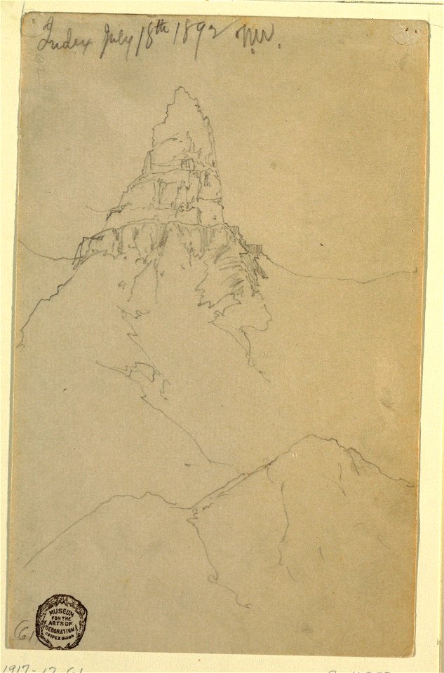 Drawing, Index Peak, Wyoming, July 18, 1892 (CH 18189819)
