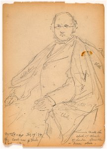 Drawing, James Lenox Seated, February 19, 1874 (CH 18346503)