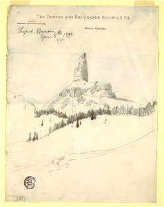 Drawing, Lizard Head Peak, Colorado, January 8, 1893 (CH 18189907)