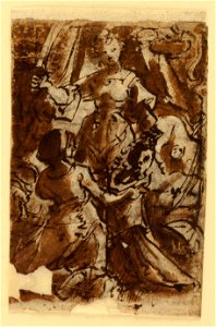 Drawing, Page of a sketchbook; Judith and Ascension, ca. 1590 (CH 18117765-3)