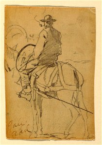 Drawing, Man Riding a Horse, 1862 (CH 18174051)